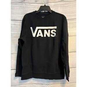 Vans Mens Black Logo Crewneck Sweatshirt Size M